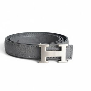 🆕 Hermes Style Gray Leather Belt 105CM🆕